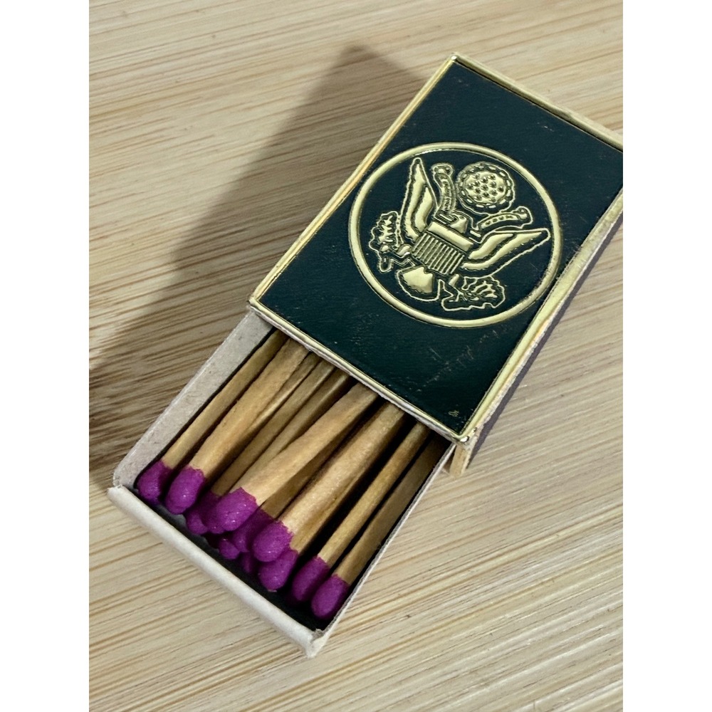 Rare Mid century Great Seal of the United States Matchbox with Purple Matches - Picture 5 of 6